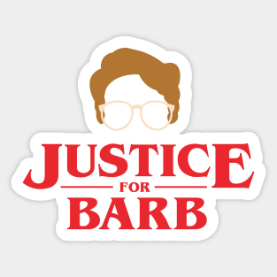 Stranger Things- Justice For Barb Design, Artwork, Vector, Text Sticker